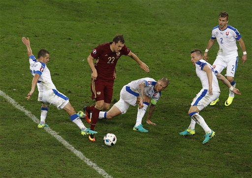 Soccer Euro 2016 Russia Slovakia