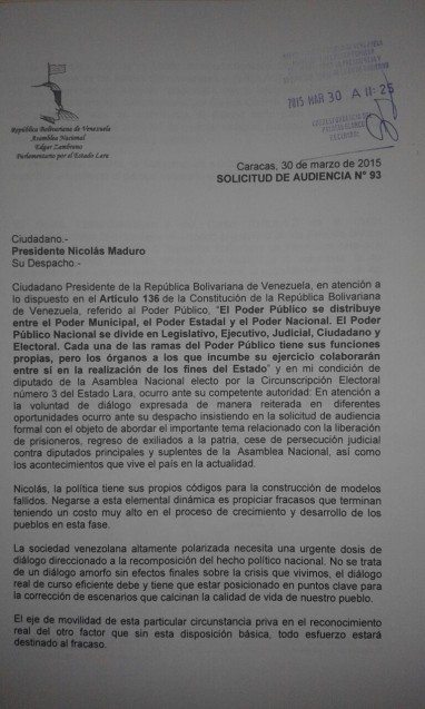 Carta a Maduro 30 de marzo (1)