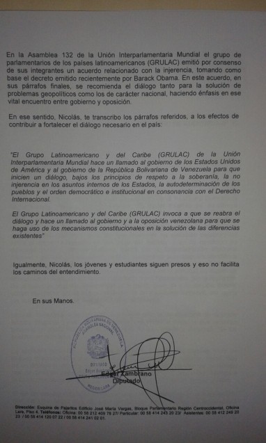 Carta a Maduro 30 de marzo (2)