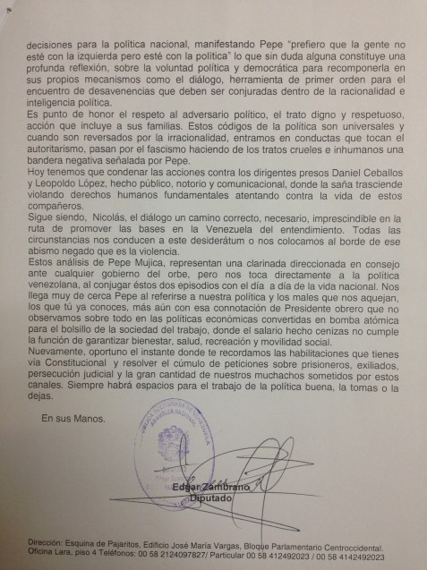 Carta a Maduro 25 de mayo (2)