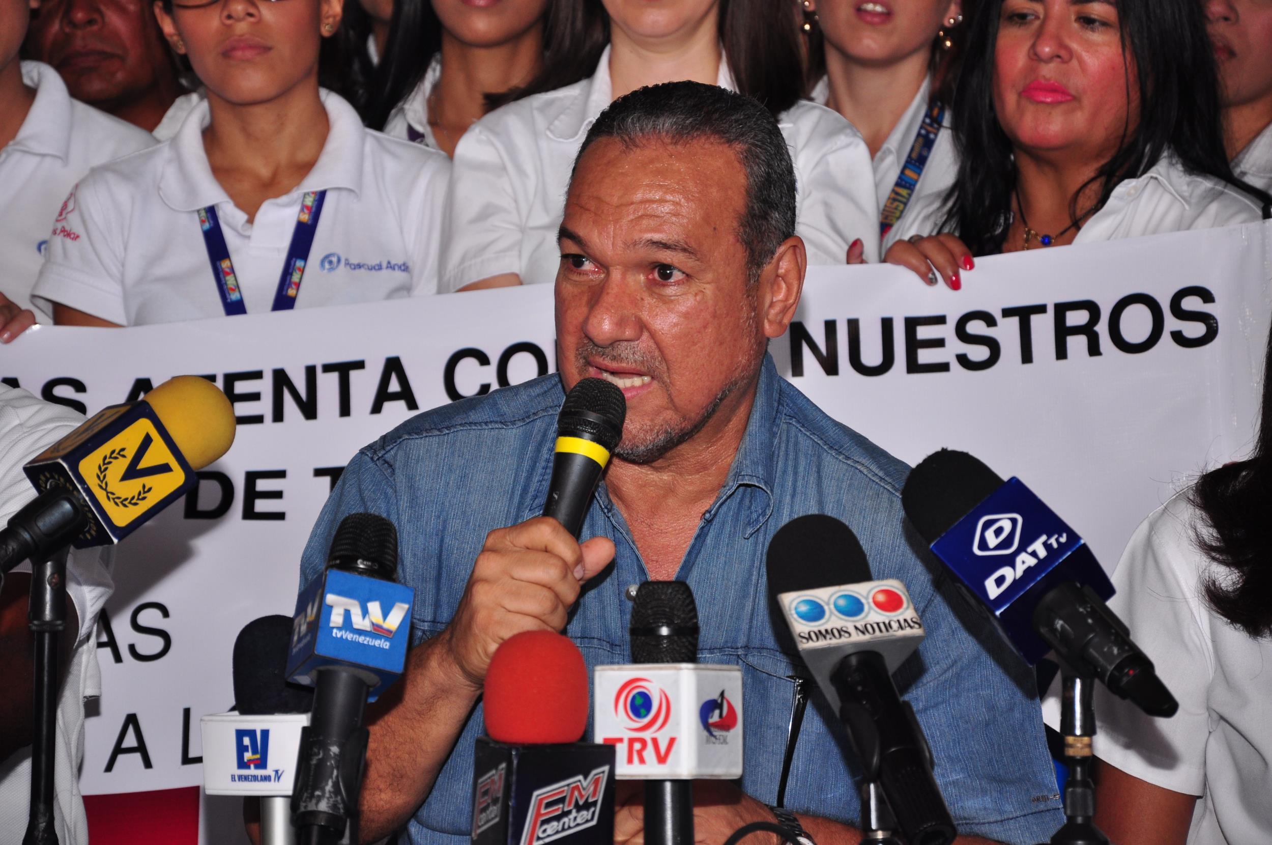 Freddy Padron lider sindical Alimento Polar Planta Limpieza