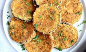 Berenjenas empanizadas al horno