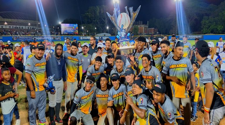 Miranda se corona campeón Nacional Juvenil de Béisbol Sub-18 en Copa Nicolás Maduro